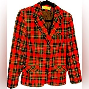 1950’s Women’s Tartan Plaid Pendleton Dinner Coat size 10